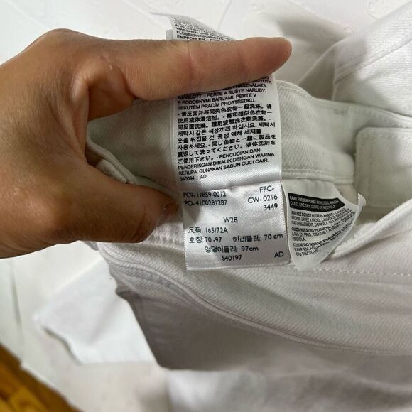 Levi Strauss Womens White Ankle Jeans Size 28W - Picture 10 of 12